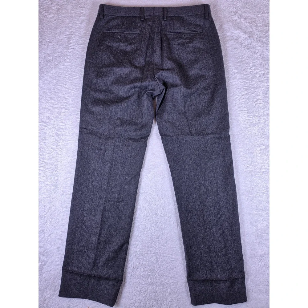 Banana Republic Tailored Slim Fit Mens 32/32 Grey Wool Flannel Dress Pants